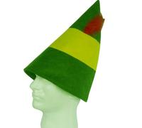 Guaber Chapeau de Noël en fourrure avec plumes pour fêtes de fin d'année, chapeau conique pour Nouvel An, cosplay, accessoires de Noël drôles