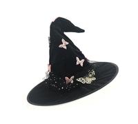 Guaber Chapeau de sorcière en forme de nœuds - Styles uniques - Jeu de rôle mystique pour cosplay et fêtes à thème