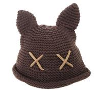 Guaber Chapeau d'hiver chaud tissé à la main pour adolescentes filles femmes Street Snap chaud oreilles décontracté, gris, Taille unique