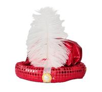 Guaber Chapeau fantaisie à plumes arabes pour Noël, Halloween, cosplay, carnaval, fête, festival, chapeau pour homme et femme avec chapeaux à plumes pour Halloween