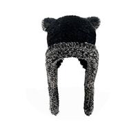 Guaber Chapeau trappeur en forme d'oreille d'ours en peluche pour adulte - Protection des oreilles - Chaud pour l'hiver - Pour étudiants, adolescents - Bonnet tricoté pour femme - Pour adultes et