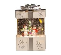 Guaber Christmas Musical Light Up Snowfall Music Box Festive Desktop Ornement Ornement Fourniture De Fête pour Les Et Les Adultes Décoration De Salon