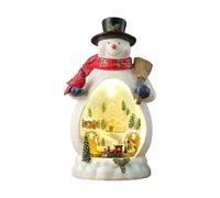 Guaber Christmas Toy Music Box Figurine Cabin Lighted with Rotating Train Snowman Santa Village Affichage avec De La Musique