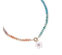 Guaber Collier ras du cou en perles arc-en-ciel - Design robuste - En cuivre - Élégant - Parfait pour offrir et un usage quotidien - Collier plastron d'événement social, taille unique, Comme décrit