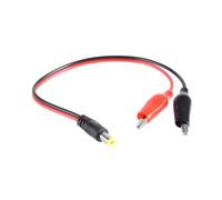 Guaber Connecteurs CC 5,5 x 2,1 mm vers 2 pinces crocodiles câble d'alimentation pour routeurs LED ventilateurs haut-parleurs 26 cm prend en charge 1 V 36 V