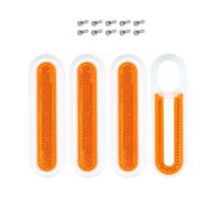 Guaber Couvre-roue arrière pour scooter électrique avec vis, bandes réfléchissantes latérales de rechange pour fourche avant et roue arrière