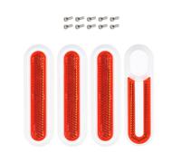 Guaber Couvre-roue arrière pour scooter électrique avec vis, bandes réfléchissantes latérales de rechange pour fourche avant et roue arrière