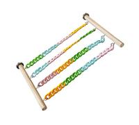 Guaber De Jeu Résistant À La Mastication pour Petits Animaux avec Balançoire Et Accessoires D Jouet Chaîne Coloré pour Décors D'enrichissement De Cage Jouet Mâcher en Sucre