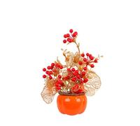 Guaber Décoration du Nouvel an 2024 Dragon Année À La Maison Gift Simulation en Pot Plant Home Decor Artificial Fruit Fleur