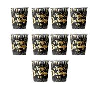 Guaber Elegant Black Gold Brilliant Brilliants À Motifs Papier Paper Cups Couvoirs Utiliser Une Seule Seule Utilisation pour Célébration pour La Célébration De La Fête