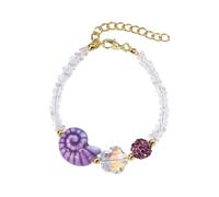 Guaber Élégant De Créature Créature Marine Réglable Étoiles en Céramique Snail Conceptions Cristaux Perles Bijoux en Céramique Étoiles Mer Charme D'escargot