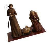 Guaber Figurines bibliques décoratives de crèche de Noël pour maisons de vacances décors en résine Scène d'histoire de Noël Centre de table de Noël Crèche de Noël en résine