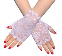 Guaber Gants De Dentelle Fleur Mariée Pour Les Opéras Protection Du Soleil Mariages Soirée Cosplay 1920s Mittens Mittens Gants Mariage Blancs Pour Hommes