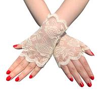 Guaber Gants De Dentelle Fleur Mariée Pour Les Opéras Protection Du Soleil Mariages Soirée Cosplay 1920s Mittens Mittens Gants Mariage Blancs Pour Hommes