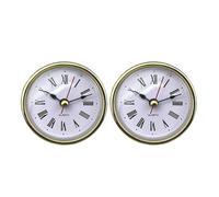 Guaber Insert Horde Rond 65 Mm avec Visage Blanc Et Garniture De Ton Doré Ou Argenté pour L'artisanat Et Répare Le Visage De l'horloge Ronde