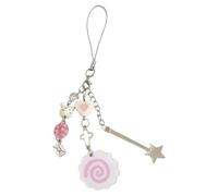 Guaber Keness Fish Cake Keynchain Avec Des Perles De Coeur STRAPE CLÉ CLÉ CLÉS ACCESSOIR APPORTS POUR BACKPACK ET PHOTOGRAPhip