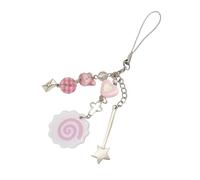 Guaber Keness Fish Cake Keynchain Avec Des Perles De Coeur STRAPE CLÉ CLÉ CLÉS ACCESSOIR APPORTS POUR BACKPACK ET PHOTOGRAPhip