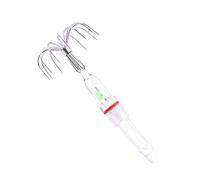 Guaber Lampe de pêche multifonction avec crochet de pieuvre, crochet lumineux LED pour eau douce, eau salée, leurres lumineux polyvalents pour eaux douces