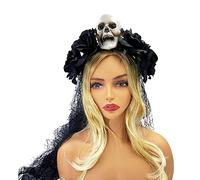 Guaber LED Fleur Rouge Et Crâne Bandeau De Forme Pour Les Femmes Halloween Party Hair Hoop Hairband Prenant Photo Accessoires Halloween Headswear