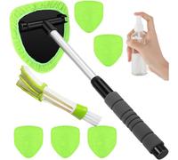 Guaber L'ensemble De Nettoyant pour Vitres Automatique Réglable Comprend Une Bouteille De Distribution d'eau Et Une Brosse pour Un Entretien Complet du Pare-Brise. Poignée Rétractable.