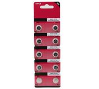 Guaber Lot de 10 piles bouton alcalines AG5/LR754/393A haute capacité AG2/LR726/396 pour montres et