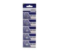 Guaber Lot de 5 piles bouton CR1025 3 V pour montres et calculatrices