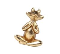 Guaber Méditations Dorées Grenouilles Décors Résines Figurine Animale Miniature Accent Intérieur Moderne Ornement De Table Bibliothèque Sculpture De Méditation Dorée