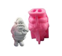 Guaber Moules en silicone en forme de figurine de Père Noël pour décorations de plâtre, résine époxy, projet artisanal, figurine en silicone