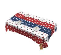 Guaber Nappe imperméable pour le jour commémoratif du 4 juillet - Facile à nettoyer - Pour intérieur ou extérieur