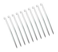 Guaber Paquet De 10 Piquets Tente en Alliage D'aluminium Piquets Tente Conception Forme Carrée Parfaits pour des Installations Camping Sécurisées sur L La Boue Glacée Les Auvents en