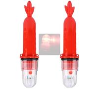 Guaber Phare LED étanche durable 3 V basse tension clignotant pour bateaux et leurres de poissons portables