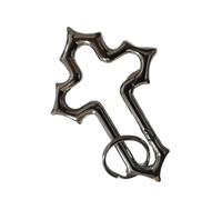 Guaber Porte-clés élégant en alliage de zinc avec fermoir à ressort, crucifix, accessoire multifonction pour sacs, clés