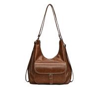 Guaber Sac à bandoulière élégant pour femme en cuir synthétique avec sangle réglable - Sac à dos d'école pour le shopping et, Couleur café., As shown in the picture error 13cm