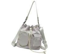 Guaber Sac à bandoulière en nylon avec cordon de serrage pour femme - Grande capacité - Style coréen, Vert, As shown in the picture 13cm error