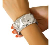 Guaber Styles Industriels Unisexes en Gras V Fer Texturé Punk Bijoux De Bras Inspiré Forts Forme De Gras À La Main