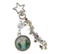 Guaber Support unique sur le thème de la mer combinant pendentif en verre fait à la main et véritables accents marins pour porte-clés marin en alliage tendance personnalisé, Vert, taille unique