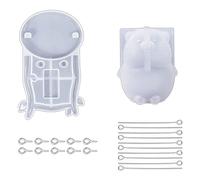 Guaber Swing Pigs Epoxy Casting Moule Ensemble Belle Piggy Silicone Moules De Résine Swing Pigs Moule Silicone pour Le Mariage Home Decors Decors Bijoux Moules Moulage pour La Résine/Métal