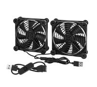 Guaber Ventilateur USB efficace de 120 mm avec support pour routeurs, serveurs de réseau, projets et solution de refroidissement pour ordinateur portable alimenté par USB
