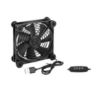 Guaber Ventilateur USB efficace de 120 mm avec support pour routeurs, serveurs de réseau, projets et solution de refroidissement pour ordinateur portable alimenté par USB
