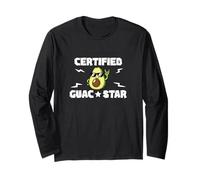 Guac Star Funny Avocat Guacamole Vegan Food Amateur Manche Longue