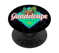 Guadeloupe Caraïbes rétro Vacances Vintage île Souvenir PopSockets PopGrip Adhésif