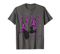 Guadeloupe For Ever Papillons Rose Fuchsia Violet T-Shirt