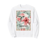 Guadeloupe Madras Tambour Hibiscus Colibri Vintage Sweatshirt