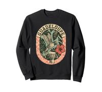 Guadeloupe Madras Tambour Hibiscus Colibri Vintage Sweatshirt