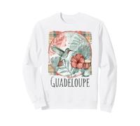 Guadeloupe Madras Tambour Hibiscus Colibri Vintage Sweatshirt