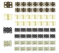 Guador 100 Pièces Mini Charnières Rétro avec 400 Pièces de Vis de Remplacement Papillon Charnières pour Boite en Bois Coffre à Bijoux Coffret Accessoires de Bricolage(13 x 12mm / 17 x 25mm)