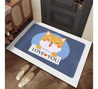 Guador Paillasson Tapis de Porte de Bienvenue Tapis Entree Exterieur Paillasson Extérieur Paillasson avec Base Antidérapant Paillasson Bienvenus chez Nous Tapis Antiderapant et Absorbant (Corgi)