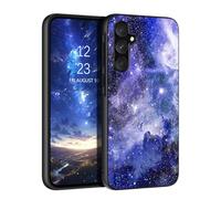 GUAGUA Compatible avec Samsung Galaxy A35 5G de 6,6 pouces, phosphorescente, lumineuse, nébuleuse spatiale, coque de protection fine anti-rayures pour Galaxy A35 5G, nébuleuse bleue
