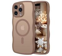 GUAGUA Coque de protection pour iPhone 14 Pro, compatible avec MagSafe - Magnétique - Anti-chocs - Dos translucide - Fine - Pour iPhone 14 Pro (6,1'') - Marron