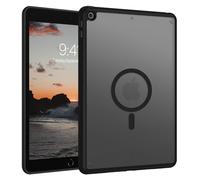 GUAGUA Étui de protection pour iPad 9e/8e/7e génération modèle 2021/2020/2019, compatible avec MagSafe, mat, magnétique et translucide, dos fin, fin et transparent, 10,2", noir